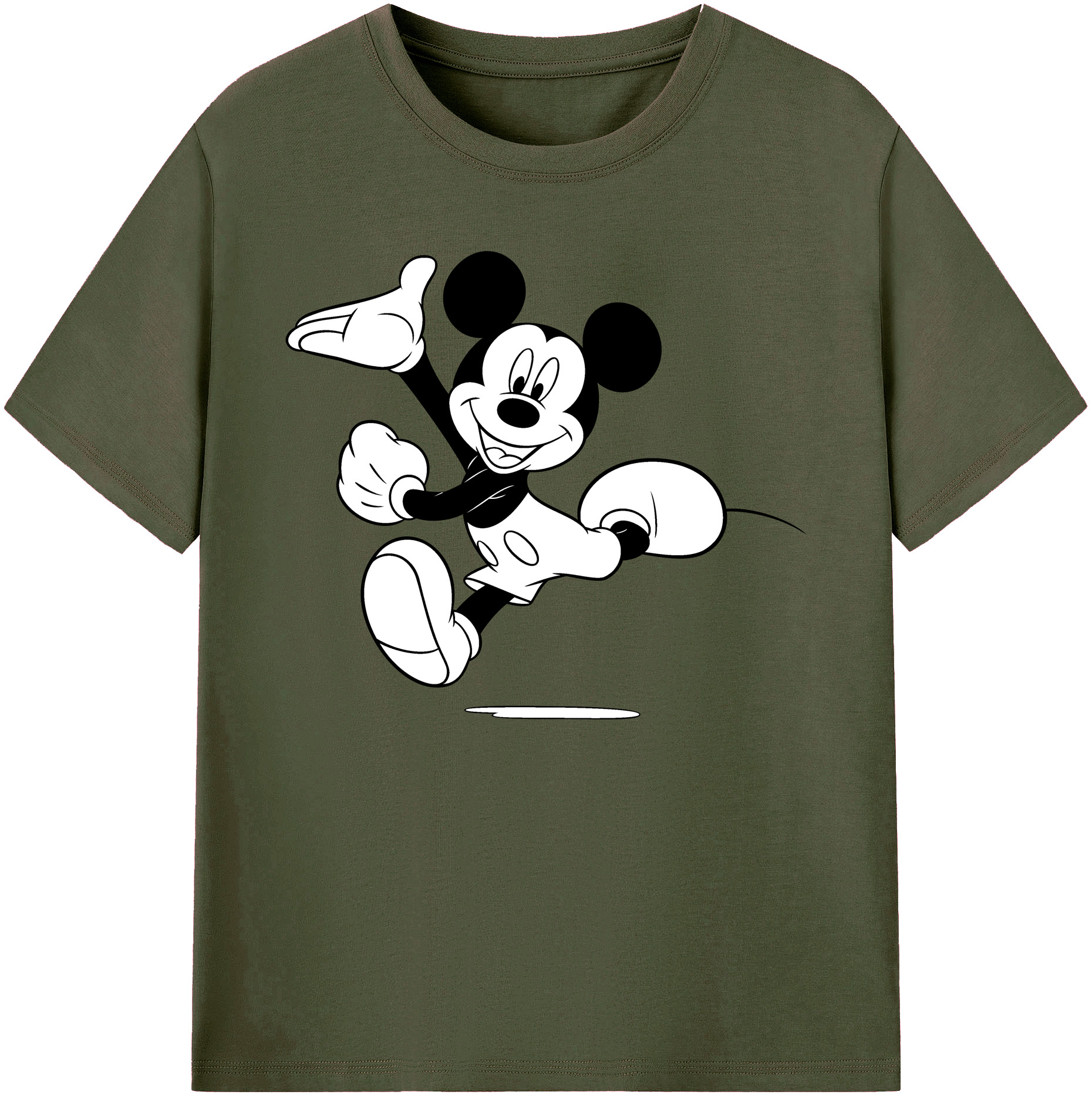 ミッキーマウス Mickey Mouse 綿100％ メンズ半袖Tシャツ｜肌触りやわらか＆通気性